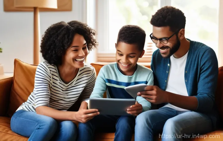 소셜 임팩트 분석과 사회적 변화 - Digital Learning and Family Connection**
A warm and inviting living room scene, with soft, natural ...