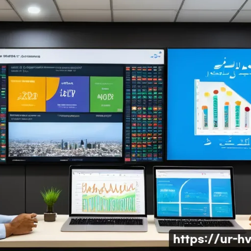 소셜 임팩트 측정에 대한 피드백 시스템 - A detailed, vibrant office setting in Karachi where a diverse team of professionals is collaborative...