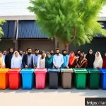 Home 20 소셜 임팩트 측정 결과의 투자자 관점 - A vibrant community scene in an urban Pakistani neighborhood showcasing sustainable social impact in...