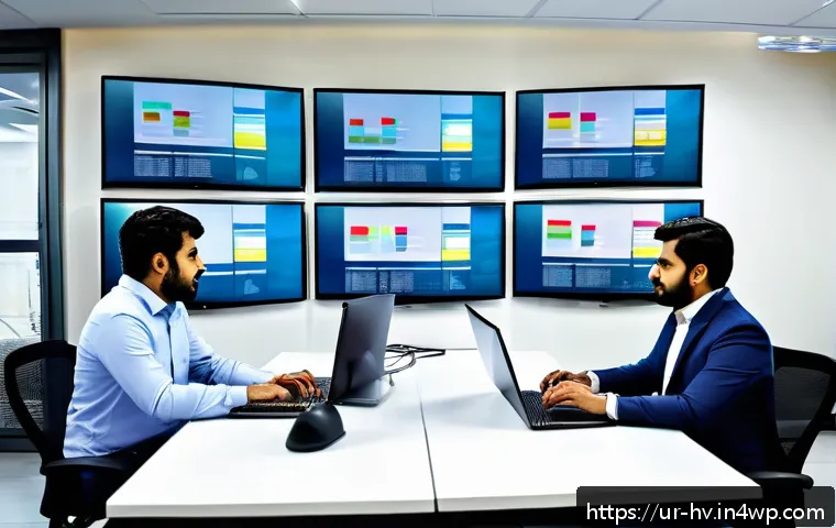 소셜 임팩트 측정과 데이터 통합 - A modern office scene in Karachi featuring a diverse team of professionals analyzing digital data da...